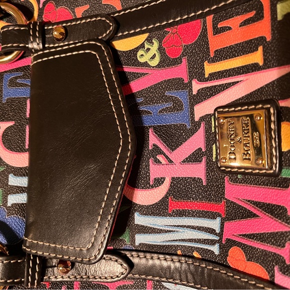 Dooney & Bourke Black Multicolor Satchel - Picture 5 of 7